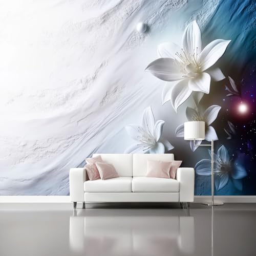 Art Fototapete Weiße Blumen Art Mauer VliesTapete 400 x 280 cm, Wandtapete Moderner Eleganter 3D-Stil Wanddeko Wand Wohnzimmer Schlafzimmer Wohnung Wandbilder, Weiß Art Fototapete Weiße Blumen Art Mauer VliesTapete 400 x 280 cm, Wandtapete Moderner Eleganter 3D-Stil Wanddeko Wand Wohnzimmer Schlafzimmer Wohnung Wandbilder, Weiß von Generic