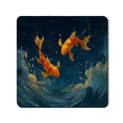 Artistic Unterlegmatte für Waschtrockner mit Meereswellen und Fischen, wasserdicht, Gummi, rutschfest, für Waschküche, 61 x 61 cm Artistic Unterlegmatte für Waschtrockner mit Meereswellen und Fischen, wasserdicht, Gummi, rutschfest, für Waschküche, 61 x 61 cm von Generic