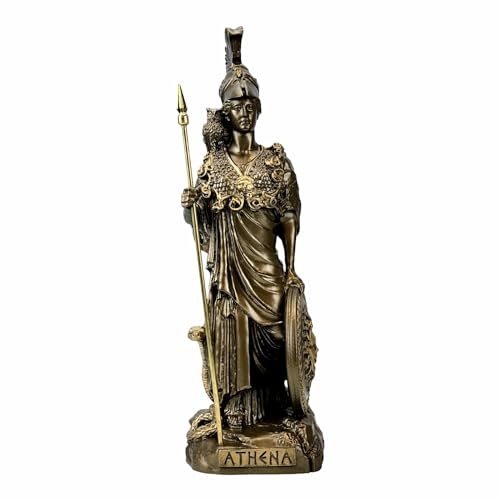 Athena Minerva Griechische Römische Göttin Medusa Schild Statue Skulptur Bronze-Effekt von Generic
