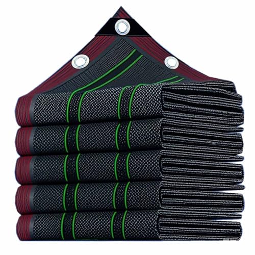 Atmungsaktiv Schattiernetz Outdoor Sonnennetz 99% Schwarz Schattiergewebe UV-Beständig mit ösen für Gemüse Blumen Gewächshaus Hühnerstall(2.0x12.0m/6.6x39.4ft) von Generic