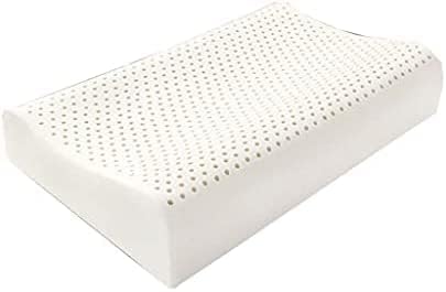 Atmungsaktive Kissen Naturlatex Kissen Nackenkissen Für Erwachsene Kinder Und Studenten Konturkissen Für Nackenschmerzen, Adult Flat Style von Generic