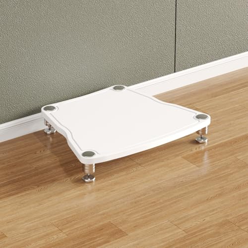 Audio-Video-Regal HiFi Rack aus Holz & Stahl Audio-Komponenten, Offener CD-Player-Ständer HiFi Regal Eckschrank, für Heimkino Schlafzimmer Büro(White,10.5cm/4.1in) von Generic