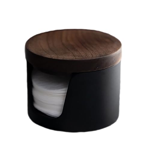 Aufbewahrungsbox für Papierfilter bis 64mm - Siebträger, Areopress (Schwarz) Kaffeefilterspender, Espresso-Papierfilterhalter, Kaffeefilter-Aufbewahrungsbehälter, Siebträgerfilter- Aufbewahrungsbox von Generic