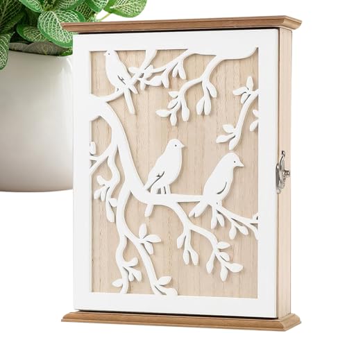 Aufbewahrungsbox für Schlüssel – 20 x 7 x 26,4 cm, geschnitztes Vintage-Design, Holzhalter, Schlüssel-Rack für den Eingang des Heimbüros | Flur des Wohnzimmers, Terrasse Aufbewahrungsbox für Schlüssel – 20 x 7 x 26,4 cm, geschnitztes Vintage-Design, Holzhalter, Schlüssel-Rack für den Eingang des Heimbüros | Flur des Wohnzimmers, Terrasse von Generic