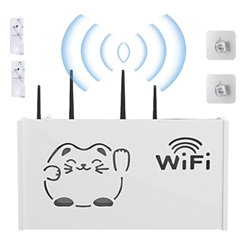 Aufbewahrungsbox für WLAN-Router – langlebiger und moderner Router-Organizer | Kabelmanagement-Box für Modems und Router, Wand- oder Tischdesign, ideal für ein Haus oder eine von Generic