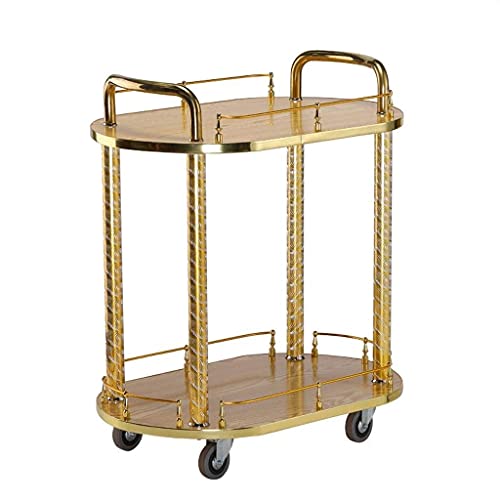 Aufbewahrungswagen, Barwagen aus Metall mit 2 Ablagen und 4 Rollen zum Servieren von Getränken und zur Aufbewahrung, Rollwagen für Hotelbar, Büro und Wohnzimmer Aufbewahrungswagen, Barwagen aus Metall mit 2 Ablagen und 4 Rollen zum Servieren von Getränken und zur Aufbewahrung, Rollwagen für Hotelbar, Büro und Wohnzimmer von Generic