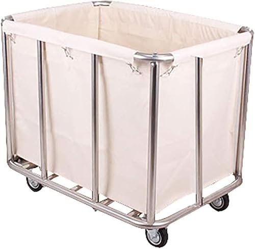 Aufbewahrungswagen, große bewegliche Wagen, Servierwagen für den Haushalt, Wäschekorb mit Recycling-Innenfutter und Hochleistungsrädern, Aufbewahrungswagen für Schlafzimmer/Hotel zu Hause/Br von Generic