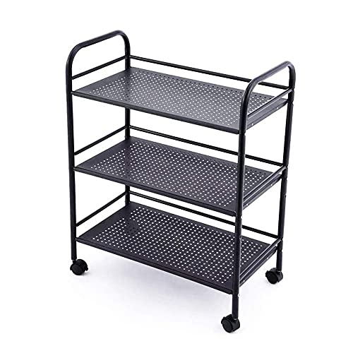 Aufbewahrungswagen, rollender Metallwagen, 3-stufiger Rollwagen aus Drahtgeflecht, Küchenaufbewahrungs-Organizer, Allzweckwagen, Küchenaufbewahrungsregal mit Rädern Aufbewahrungswagen, rollender Metallwagen, 3-stufiger Rollwagen aus Drahtgeflecht, Küchenaufbewahrungs-Organizer, Allzweckwagen, Küchenaufbewahrungsregal mit Rädern von Generic