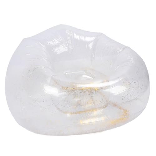 Aufblasbarer Stuhl, Aufblasbarer Stuhl mit Einem Transparenten Sofa -Raum, der eine Starke Unterstützung für die Externe Externe Unterstützung Spart (Hell Gold) von Generic