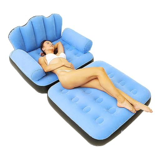 Aufblasbarer Stuhl - Klappbare aufblasbare Couchstuhl Multifunktion mit Armlehne | Multifunktionales Fünf-in-eins-aufblasbarer Sofa, Erwachsener im Freien faulen Sofas aufblasbares Bett Praktis Aufblasbarer Stuhl - Klappbare aufblasbare Couchstuhl Multifunktion mit Armlehne | Multifunktionales Fünf-in-eins-aufblasbarer Sofa, Erwachsener im Freien faulen Sofas aufblasbares Bett Praktis von Generic