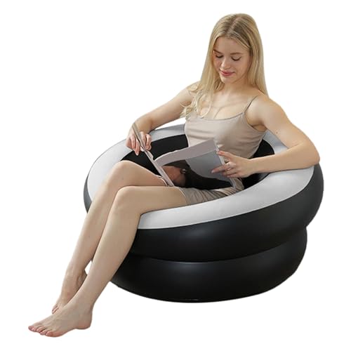 Aufblasbares Sofa, aufblasbarer Sitzsack – aufblasbare Sofas, Schnell-Sitzsack, beflockte aufblasbare Sessel für , Sonnenbaden und Wandern von Generic