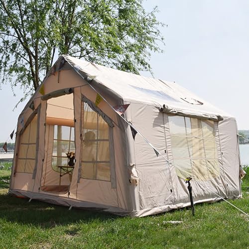 Aufblasbares Zelt Mit Schornsteinöffnung Campingzelt Haus 4-6 Personen Mit Mesh-Fenster Wasserdichtes Baumwoll-Aufblaszelt Mit Handpumpe Einfacher Aufbau Luftzelt Für Outdoor-Camping Aufblasbares Zelt Mit Schornsteinöffnung Campingzelt Haus 4-6 Personen Mit Mesh-Fenster Wasserdichtes Baumwoll-Aufblaszelt Mit Handpumpe Einfacher Aufbau Luftzelt Für Outdoor-Camping von Generic