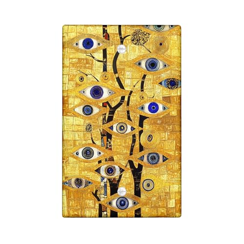 Auffällige Gold Lichtschalter-Abdeckplatten Steckdosenabdeckungen Elegantes Baum-Design für Wohnkultur Thermoplastische Wandplatten Standardgröße Blindabdeckung von Generic