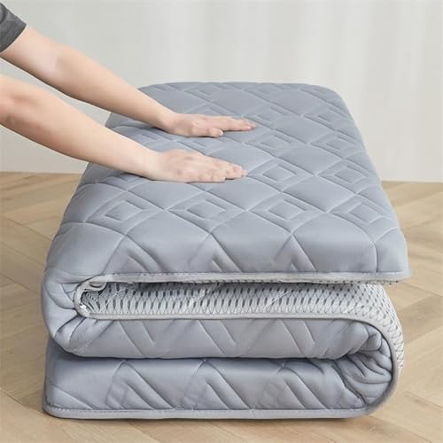 Aufrollbare Japanische Futon-Schlafmatte, Tragbare Bodenliege, Bettmatte, Boden-Futon-Matratze, Aufrollbares Sofabett, Dicke Matte Für Studentenwohnheime, Tragbare Reise, Twin Full Size(E,120x200cm) von Generic