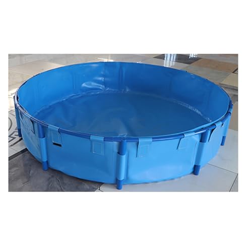 Aufstellteich, Runder Fischteich Für Den Außenbereich Mit Robustem Rahmen, Durchstichfestes, Rostbeständiges Material Für Die Koiteichzucht, Wasserspeichertank(5445L/1438GAL-3.4X0.6M(D X H)) von Generic