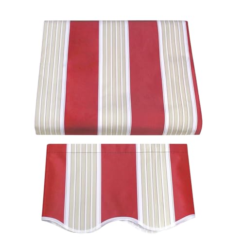 Ausfahrbare Markise Ersatzstoff (Ohne Rahmen), Wasserabweisend Sonnenschutz Markise mit Volant, UV Schutz Balkonmarkisen Canvas for Terrasse, Garten(16x11.5ft) von Generic