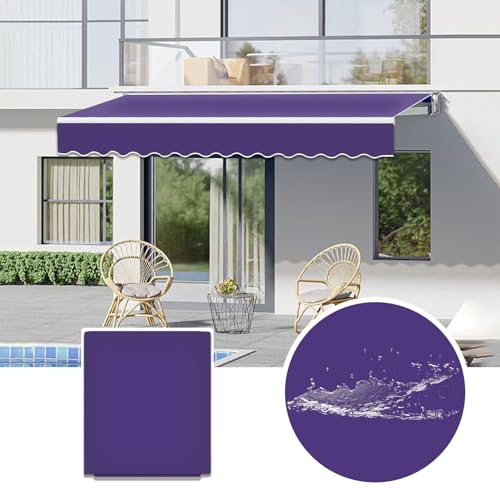Austausch des Markisenstoffs for Gewerbliche Terrassen - 100% Polyester-Überdachung, Fenster Tür Sonnenschutzabdeckung, Unterschlupf for Hof, Terrasse, Balkon - UV-Schutz,anpassbar(Color:Purple,Size von Generic