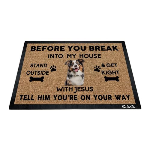 Australischer Schäferhund Eingangstürmatte Dauerhaft Badteppich Lustige Türmatte Für Küche Innen Eingang 40X60 cm Australischer Schäferhund Eingangstürmatte Dauerhaft Badteppich Lustige Türmatte Für Küche Innen Eingang 40X60 cm von Generic
