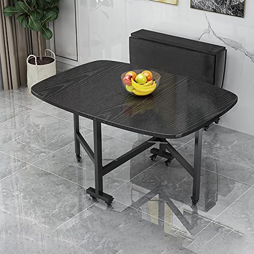 Ausziehbare Holz Esstisch mit Rädern Multifunktionale Platzsparende Tisch & Stühle für Esszimmer Wohnzimmer Terrasse Deck Drop Blatt Esstisch von Generic