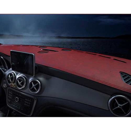 Auto Armaturenbrett Abdeckung Matte,für Toyota Alphard 30 Series 2015-2023 (LHD) rutschfeste Sun Shade Pad Instrumentenabdeckung Schutzteppich Styling.,B-Red von Generic