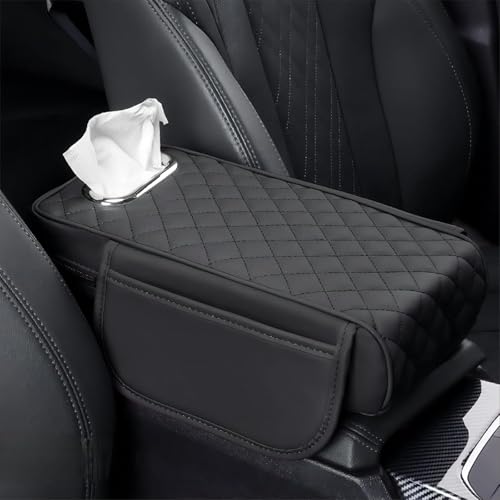 Auto Armlehnen Matte für Audi RS3 RS4 RS5 RS6 RS7 R8 2007-2025, Multifunktionale Kunstleder Armrest Box Pad Kissen Innere Zubehör mit Taschentuchhalter Aufbewahrungstasche,A/Black Auto Armlehnen Matte für Audi RS3 RS4 RS5 RS6 RS7 R8 2007-2025, Multifunktionale Kunstleder Armrest Box Pad Kissen Innere Zubehör mit Taschentuchhalter Aufbewahrungstasche,A/Black von Generic
