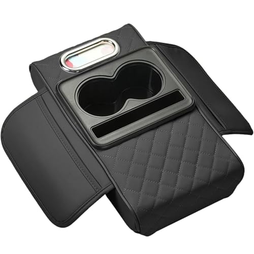 Auto Armlehnen Polster für BMW 2 Series Active Tourer F45, Mittelkonsolenbezug Kunstleder Armlehnenabdeckung mit Organizer-Taschen Taschentuchhalter Und Getränkehalter,A/Black Auto Armlehnen Polster für BMW 2 Series Active Tourer F45, Mittelkonsolenbezug Kunstleder Armlehnenabdeckung mit Organizer-Taschen Taschentuchhalter Und Getränkehalter,A/Black von Generic