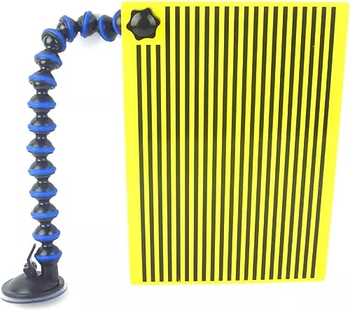 Auto Dellenentfernungswerkzeug Led-licht Lackfreies Dellenreparaturwerkzeug Reflektierende Tafel Mit Verstellbarem Halter, Yellow Auto Dellenentfernungswerkzeug Led-licht Lackfreies Dellenreparaturwerkzeug Reflektierende Tafel Mit Verstellbarem Halter, Yellow von Generic
