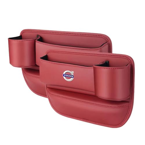 Auto Organizer Aufbewahrungsbox für Volvo S90 Recharge Plug-In Hybrid 2018-2024, Vordersitzen Seitentasche Autositz Konsole Seitentaschen Sitzlückenfüllung ZubehöR,Red-2Pcs Auto Organizer Aufbewahrungsbox für Volvo S90 Recharge Plug-In Hybrid 2018-2024, Vordersitzen Seitentasche Autositz Konsole Seitentaschen Sitzlückenfüllung ZubehöR,Red-2Pcs von Generic