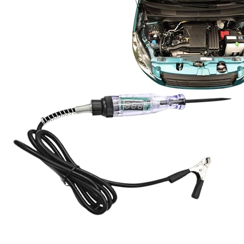 Auto Spannungsprüfer Auto Stromkreisprüfer Elektrischer Teststift Stahlsonde und Krokodilklemmen Spannungsprüfer Auto Spannungsprüfer für Kfz-Sicherungen und Spannungen von Generic