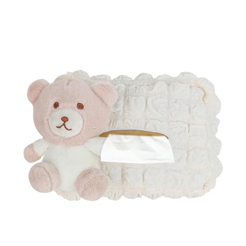 Auto Tissue Box Plüsch - Kreative Bär Papier Handtuch Halter, Nette Teddybär Tissue Dispenser Auto Cartoon Auto Plüsch Teddybär Tissue Box von Generic