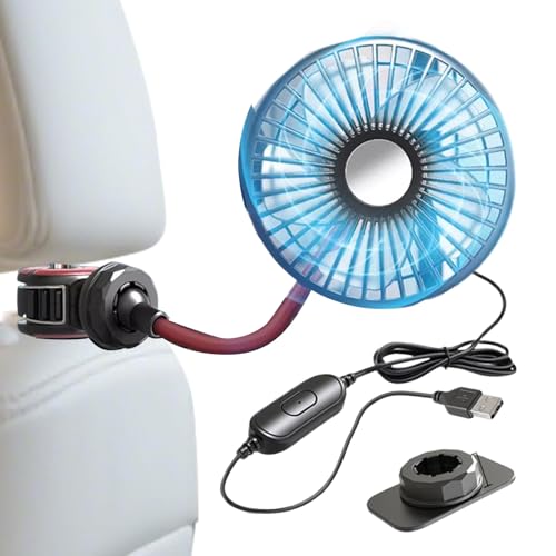 Auto Ventilator 3 Stufen Leistungsstark - Auto Sitzkühlung Lüfter - Tragbare Leistungsstarke USB Luftzirkulation Gadgets Für Golfwagen LKW Rücksitz Camping Outdoor Auto Ventilator 3 Stufen Leistungsstark - Auto Sitzkühlung Lüfter - Tragbare Leistungsstarke USB Luftzirkulation Gadgets Für Golfwagen LKW Rücksitz Camping Outdoor von Generic