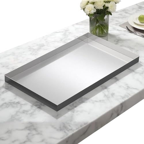 Automatische Ölauffangwanne 304 Edelstahl 0.8mm Auffangwanne Große Wasserschale for Klimaanlagen und Ölwechsel Quadratische Design for Bodenschutz(90x80cm(36x32in)) von Generic