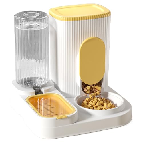 Automatischer Katzenfuttermittel - 2 in 1 Katzenfutterspender | Wassernahrungsmittel Spender | Große abnehmbare Futterschüssel | Haustier -Feeder und Trinker | Wasserschalen | Haustiere liefert für We von Generic