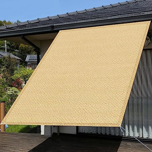Awning 5,5 x 7,5 m HDPE 95 % UV Block Garden Pergola Shading Net with Attachment Outdoor Patio Lawn Shade Solution in Sand Yellow Awning 5,5 x 7,5 m HDPE 95 % UV Block Garden Pergola Shading Net with Attachment Outdoor Patio Lawn Shade Solution in Sand Yellow von Generic