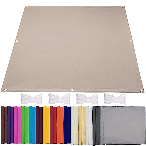 Awning Canopy Waterproof 1.8 x 5 m(5.91 x 16.4ft) Rectangle Sun Canopies Anti UV Windproof with Mounting Ropes Patio Lawn Outdoor Taupe von Generic