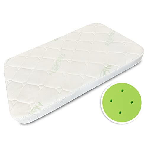 BADUM Babymatratze Chicco Next 2 Me 83x50x7 cm Kinderbettmatratze Matratze Zustellbett Babybetten Beistellbetten Reisebett Aloe Vera Bezug Schaum Oeko-TEX von Generic