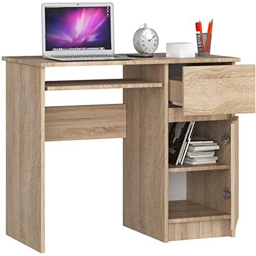 BDW Computertisch mit 1 Schublade 1 Schrank und Einer ausziehbaren Tastaturschublade. Schreibtisch für Desktop-Computer oder Laptop, 90x77x50 BDW Computertisch mit 1 Schublade 1 Schrank und Einer ausziehbaren Tastaturschublade. Schreibtisch für Desktop-Computer oder Laptop, 90x77x50 von Generic