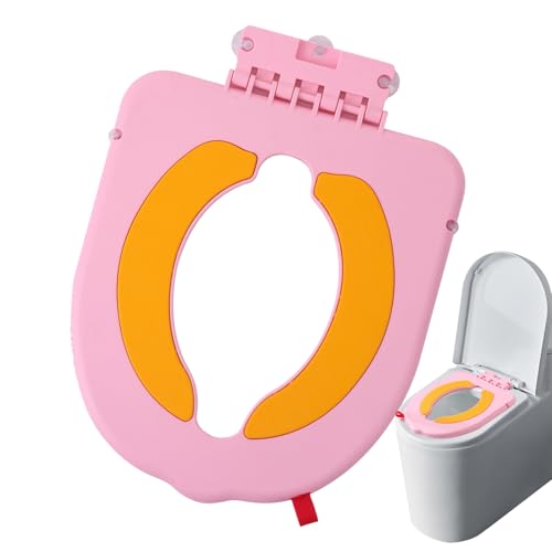 Baby Töpfchen -Trainingssitz, Design Priorisiert Komfort Und Haltungen | Klapptätigkeit Des Kleinkind -Toilettensitzes Mit Griffen Zum Reisen | Saugnapfbecher Töpfchen -Trainingspad Für Kinder von Generic