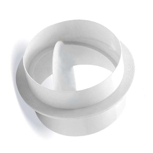 Backdraft-Dämpfer, Luftzugluftstromleuchte Backflow-Verhältnis Verschluss, Einweg-Draft-Stopper für Küchenbad Auspuffventilator Lüfter weiß 100mm von Generic