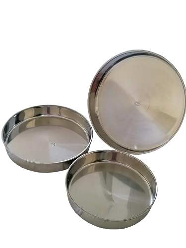 Backofenblech Backblech Backform Auflaufform Ofenform Tepsi Rund Edelstahl 28/32/36cm 3-Er Set von Generic