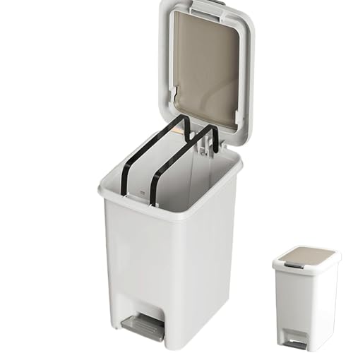 Bad-Mülleimer, Mülleimer Deckel | Mülleimer mit Deckel Treteimer | Ergonomischer Soft-Close-Mülleimer | Geruchsschutz, Haushaltsbedarf für Badezimmer von Generic