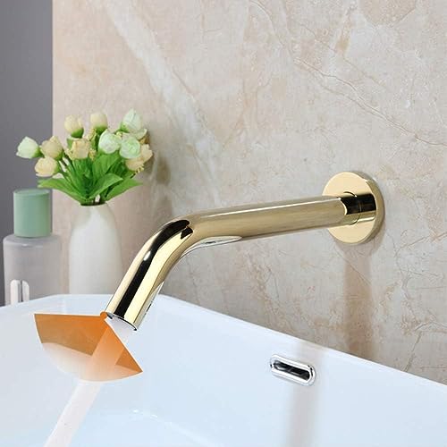 Badarmaturen Schwarz Chrom Gold Wandhalterung Sensor Wasserhahn Automatisch Hds Free Touch Sensor Mischer Waschbecken Armatur, Rose Gold Badarmaturen Schwarz Chrom Gold Wandhalterung Sensor Wasserhahn Automatisch Hds Free Touch Sensor Mischer Waschbecken Armatur, Rose Gold von Generic