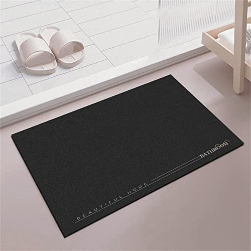 Badematte, Super Absorbierend Badematte 40x60cm, rutschfest Home Badematte, Diatomite Bath Mat, Badteppich Geeignet für Bad Teppich Badewanne, Duschteppich, Fußmatte Bad, Badezimmer, Schwarz AJ4368 von Generic