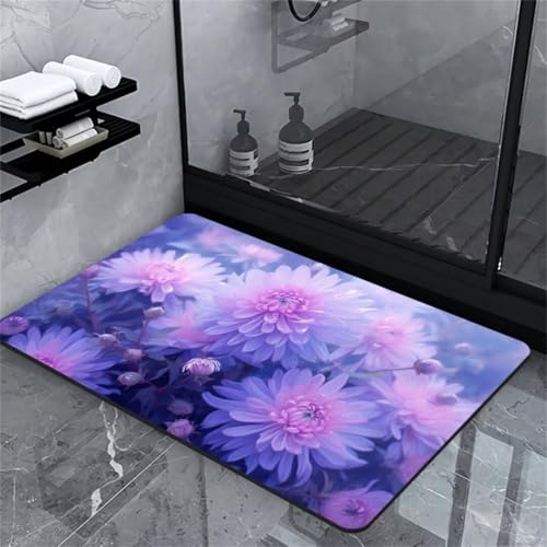 Badematten, Badezimmermatte, Badematten Für Badezimmer, Badezimmer Badematten rutschfeste Stein Badematte Schnell Trocknende Badematte Teppiche, Duschmatten Matte Außendu, 120x160cm(47x63in) von Generic