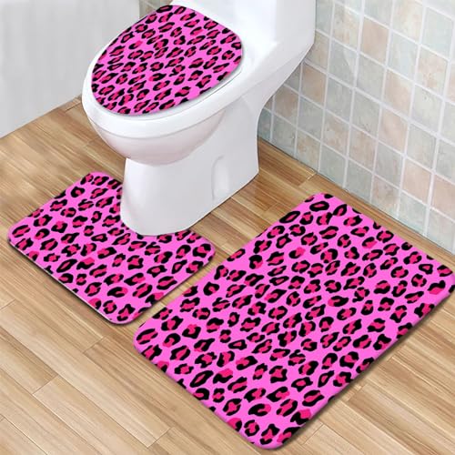 Badematten-Set Erdbeerrot Badezimmer WC-Bodenmatte Fußmatte Badezimmerteppich Toilettenvorleger 3-teilige Badematten Anti-Rutsch-Badezimmermatten-Set Waschbar Badematten-Set Erdbeerrot Badezimmer WC-Bodenmatte Fußmatte Badezimmerteppich Toilettenvorleger 3-teilige Badematten Anti-Rutsch-Badezimmermatten-Set Waschbar von Generic