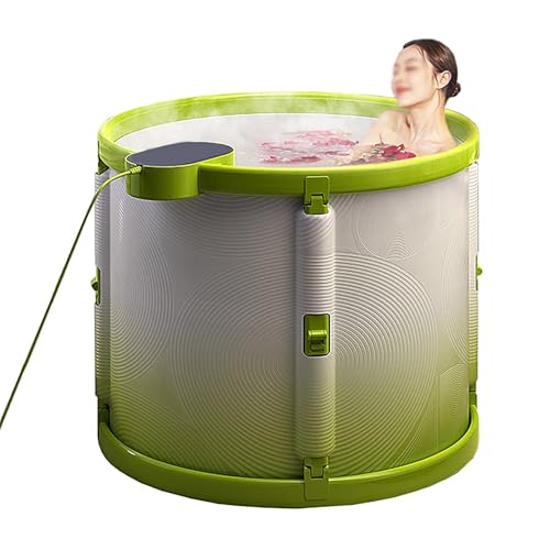 Badewanne Bathtub Faltende Wannenbad Fass Folding SPA Erwachsenen Wanne Badewanne Familienbad Freistehende Badewanne mit Heizung (70 * 66cm/80 * 70cm)(80 * 80 * 70cm) von Generic
