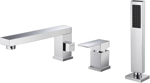 Badewannenarmaturen Einhandgriff Einhebelmischer Mit DREI Löchern Einhebelmischer 360° Dreharmatur Mit Ausziehbarer Handbrause, Chrome, 3 Holes Badewannenarmaturen Einhandgriff Einhebelmischer Mit DREI Löchern Einhebelmischer 360° Dreharmatur Mit Ausziehbarer Handbrause, Chrome, 3 Holes von Generic