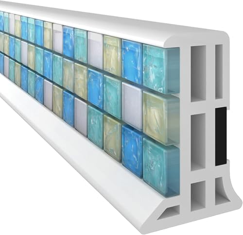 Badewassersperre Duschbodendichtungsstreifen, Wasserrückhaltestreifen, Schwellenduschetten-wasserstopper, Schwelle Für Duschkabine, Trockenbleib-Halter Für Nass- Und Trockentrennun, 160cm/63in von Generic