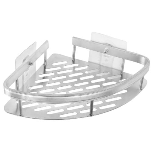 Badezimmer Aufbewahrungsständer - Stick auf den Eckständer, Space Saver | Selbstklebender Duschhalter mit Entwässerungsdesign für die Installation von Toilettenartikeln, Wohnung von Generic