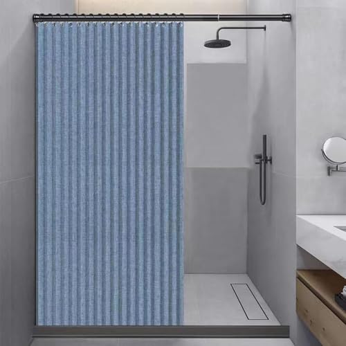 Badezimmer Faltbarer Duschvorhang Doppelseitiger Magnetischer Saugduschvorhang Badezimmer Schatten Vorhang Dickes Leinen, Blue, 100 * 200cm Badezimmer Faltbarer Duschvorhang Doppelseitiger Magnetischer Saugduschvorhang Badezimmer Schatten Vorhang Dickes Leinen, Blue, 100 * 200cm von Generic